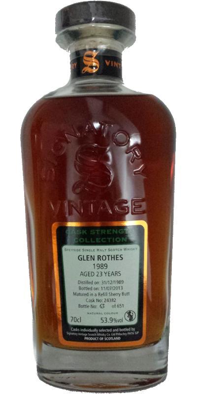 Glenrothes 1989 SV Cask Strength Collection