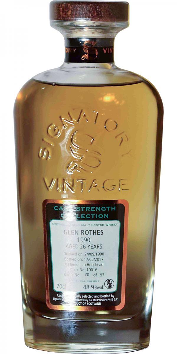 Glenrothes 1990 SV Cask Strength Collection