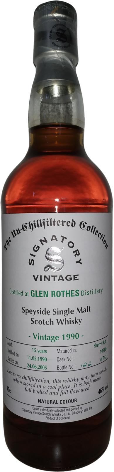 Glenrothes 1990 SV The Un-Chillfiltered Collection