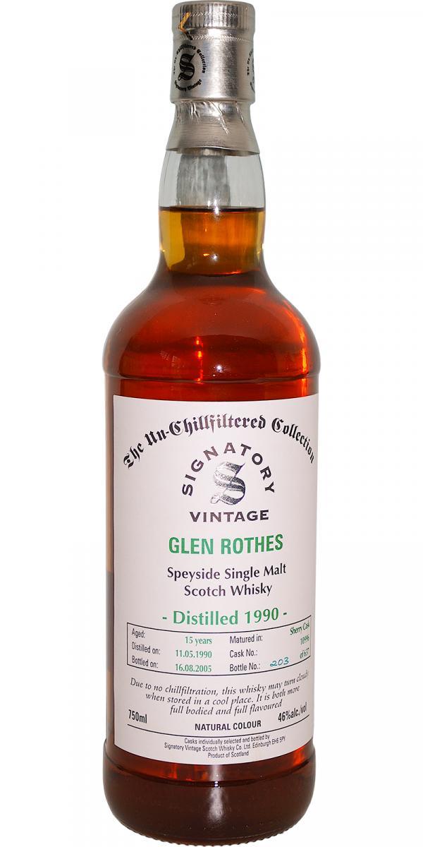 Glenrothes 1990 SV The Un-Chillfiltered Collection