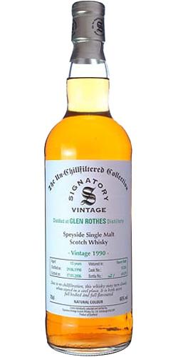 Glenrothes 1990 SV The Un-Chillfiltered Collection