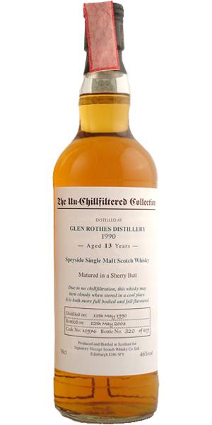 Glenrothes 1990 SV The Un-Chillfiltered Collection