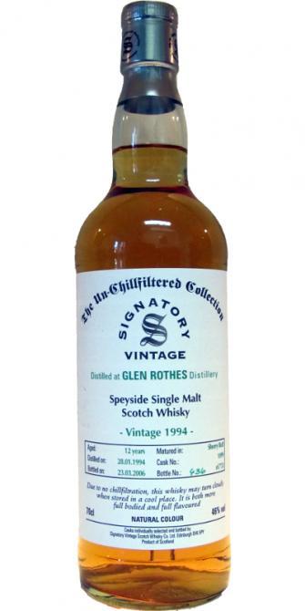 Glenrothes 1994 SV The Un-Chillfiltered Collection