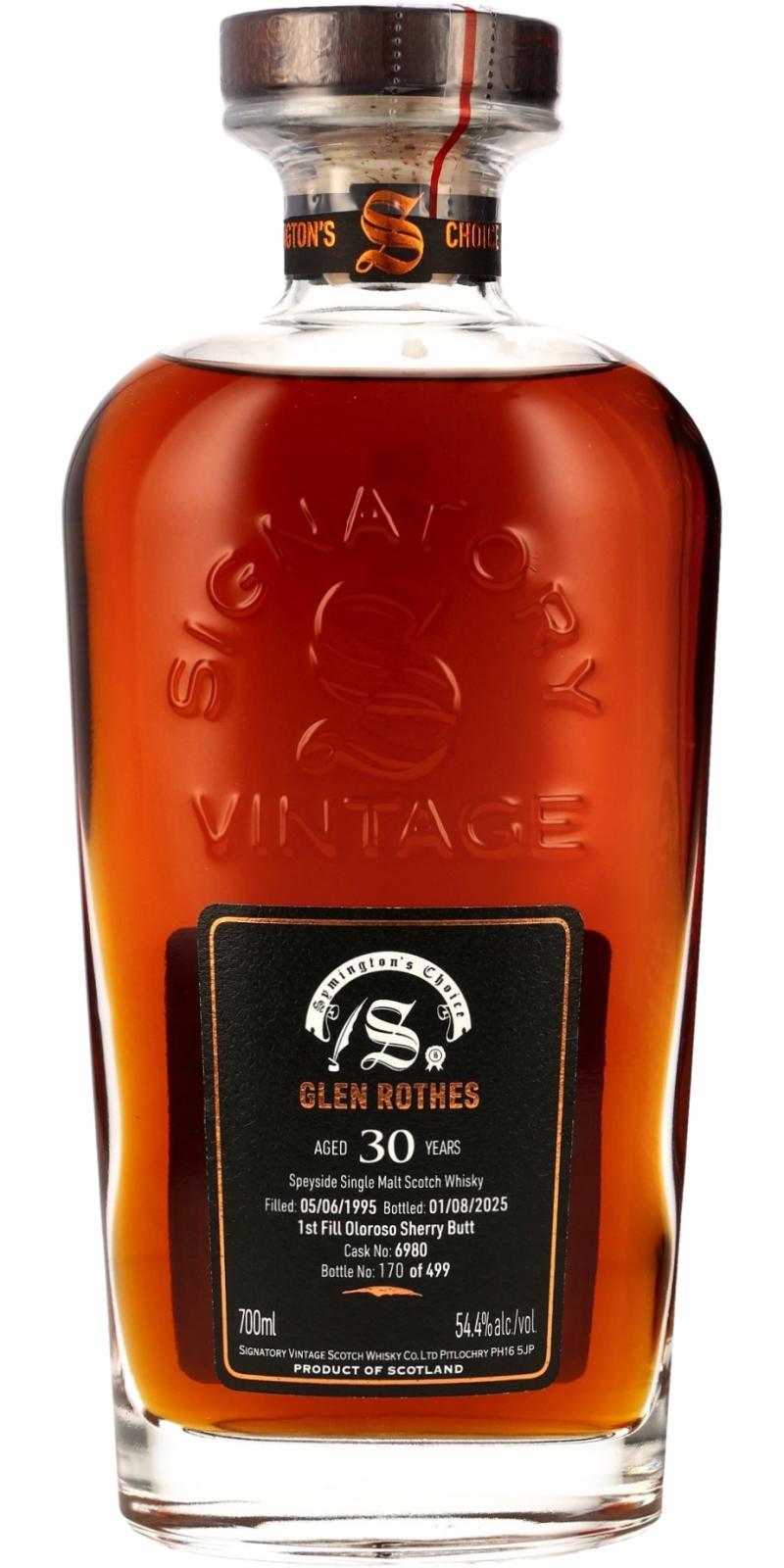 Glenrothes 1995 SV Cask Strength Collection - Symington’s Choice