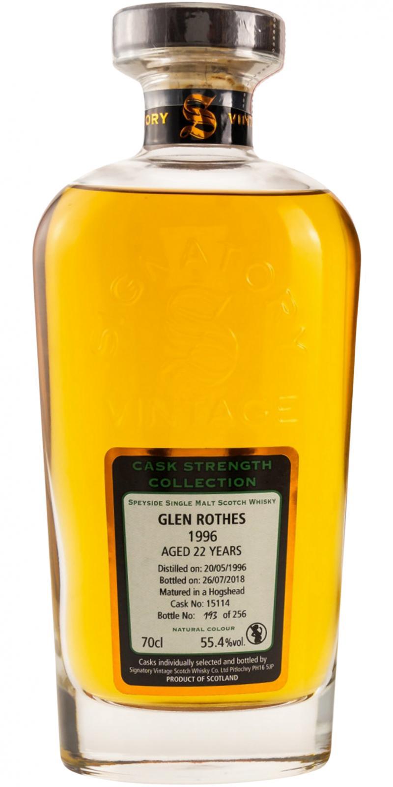 Glenrothes 1996 SV Cask Strength Collection