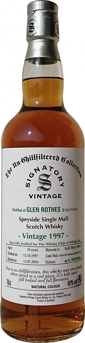 Glenrothes 1997 SV The Un-Chillfiltered Collection