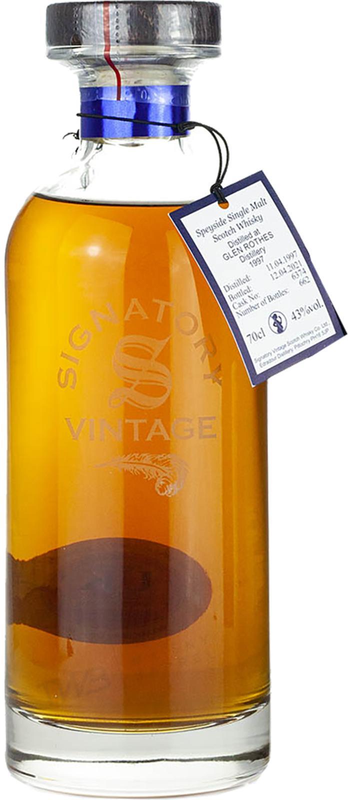 Glenrothes 1997 SV The Decanter Collection