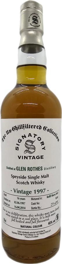 Glenrothes 1997 SV The Un-Chillfiltered Collection