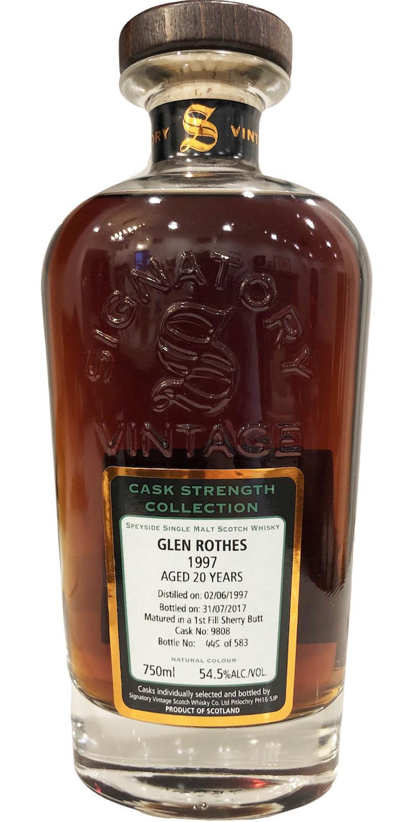 Glenrothes 1997 SV Cask Strength Collection