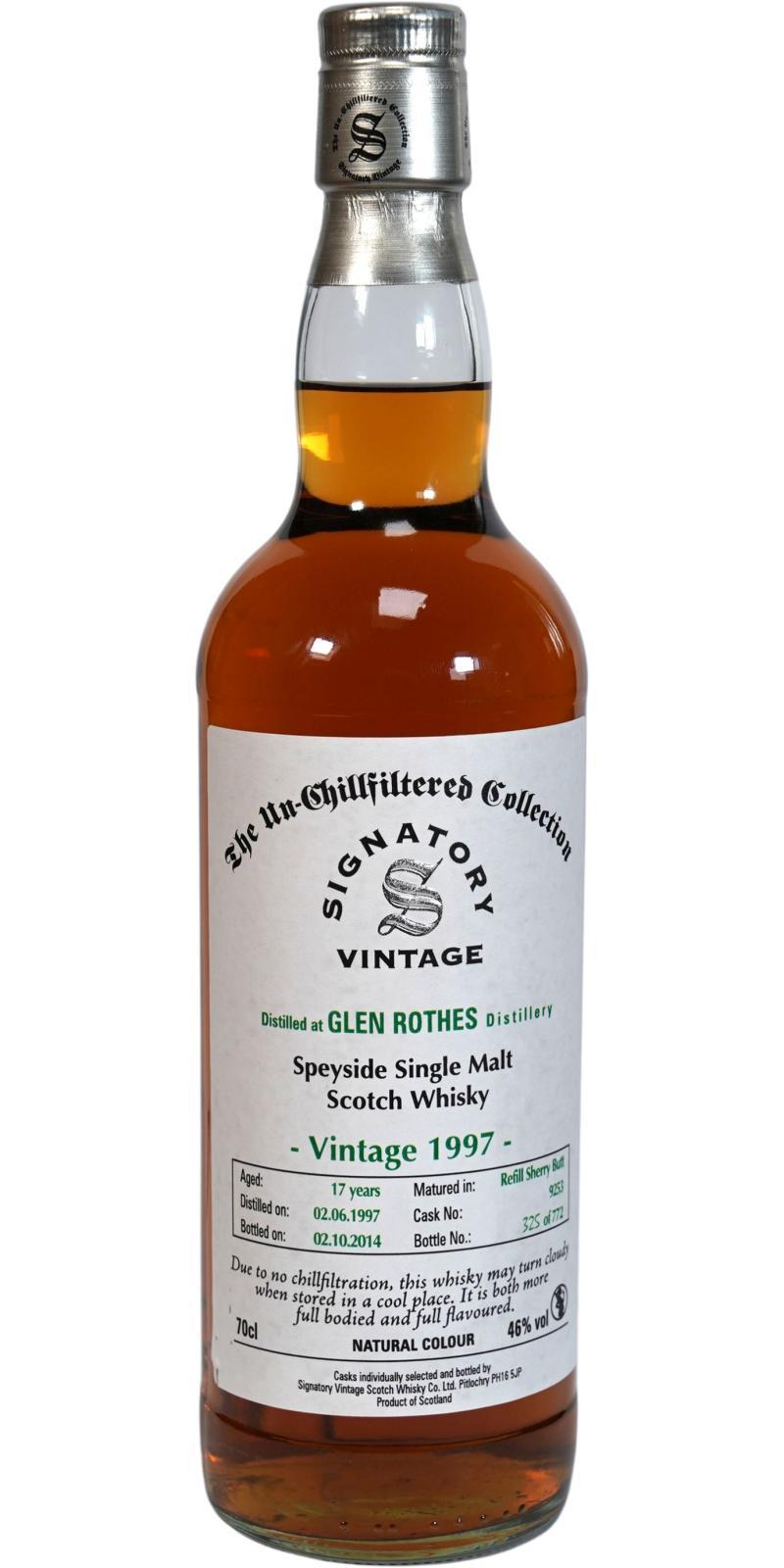 Glenrothes 1997 SV The Un-Chillfiltered Collection