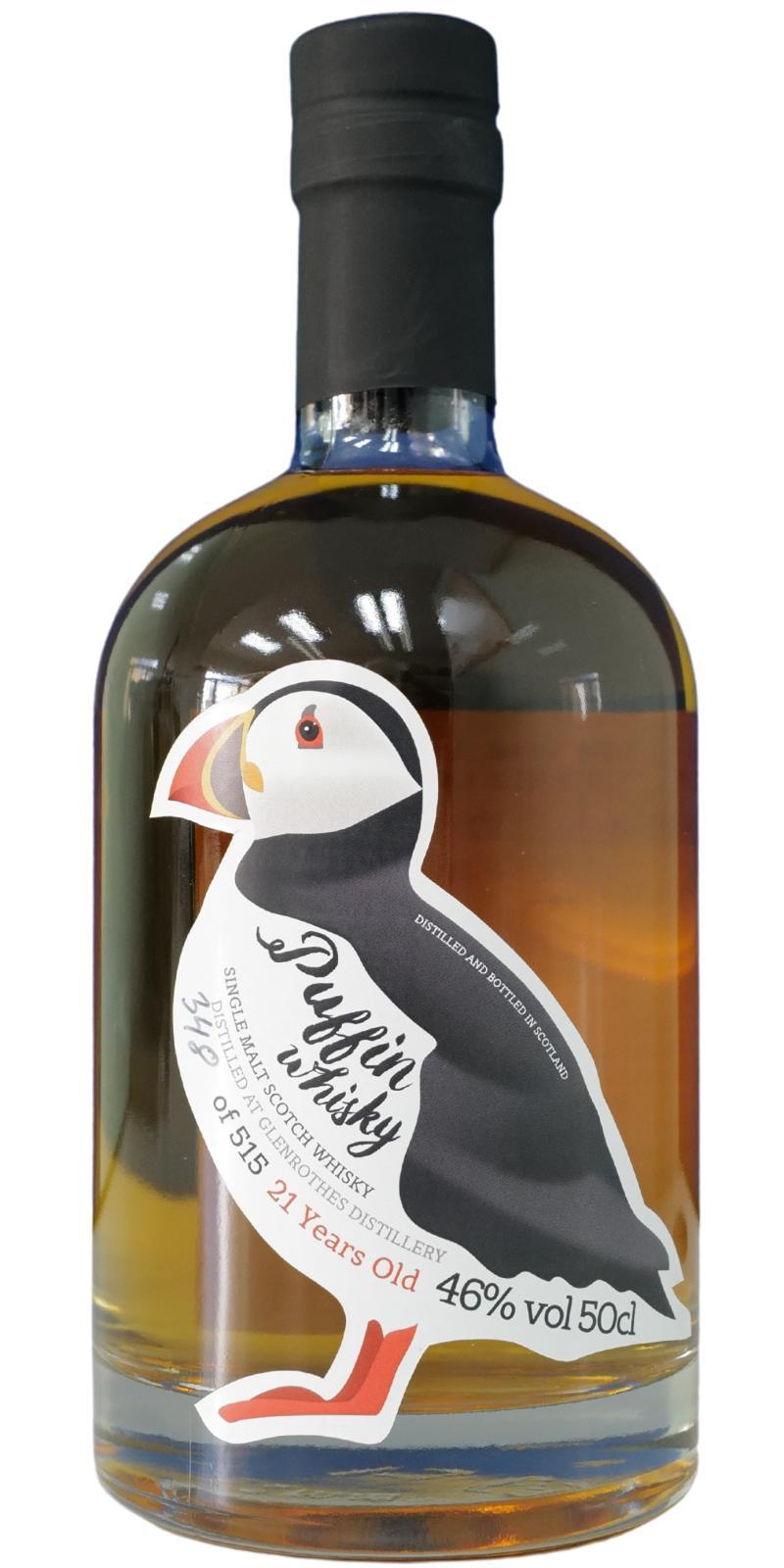 Glenrothes 21-year-old Sn Puffin Whisky