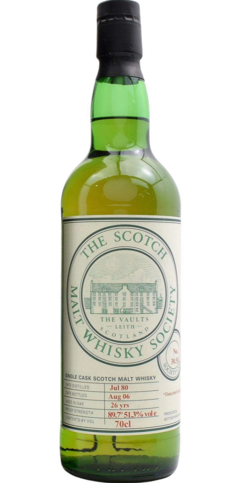 Glenrothes 1980 SMWS 30.51 Tinkerbell whisky