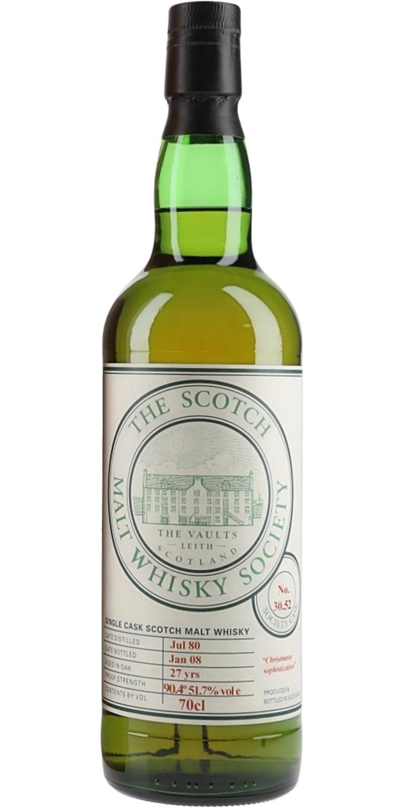 Glenrothes 1980 SMWS 30.52 Christmassy sophistication