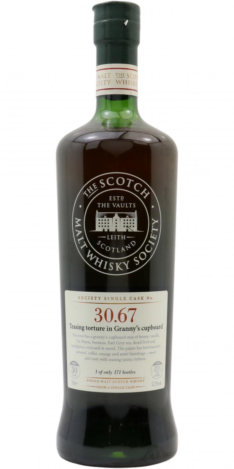 Glenrothes 1980 SMWS 30.67 Teasing torture in Granny’s cupboard
