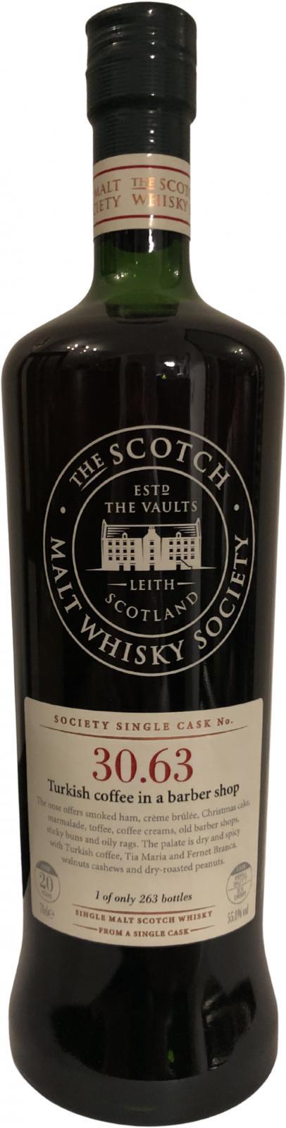 Glenrothes 1990 SMWS 30.63 Turkish coffee in a barber shop