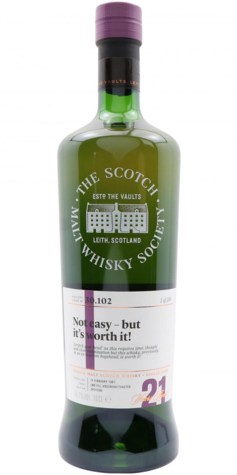 Glenrothes 1997 SMWS 30.102 Not easy - but it's worth it!