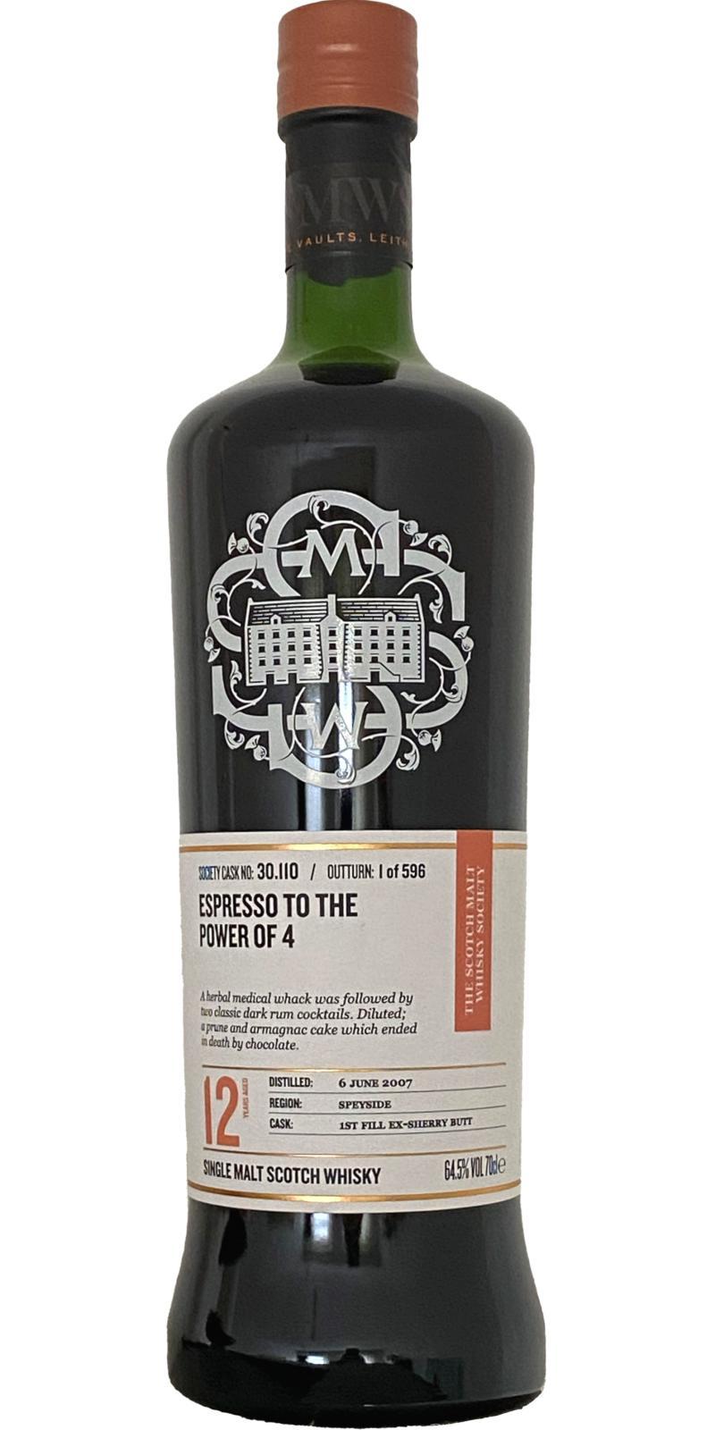 Glenrothes 2007 SMWS 30.110 Espresso to the power of 4