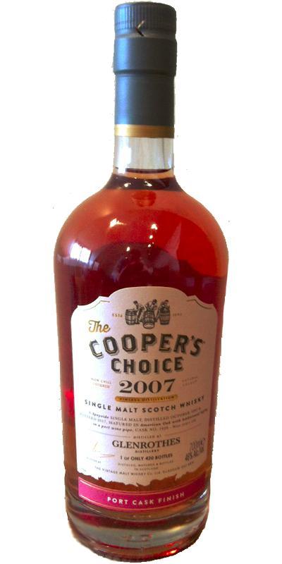 Glenrothes 2007 VM The Cooper's Choice