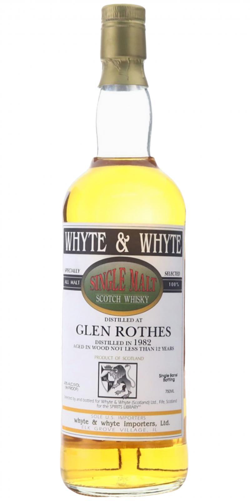 Glenrothes 1982 W&W