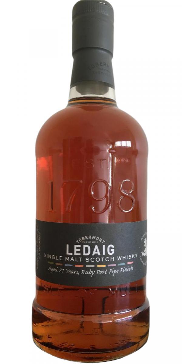 Ledaig 21-year-old  Ruby Port Pipe Finish