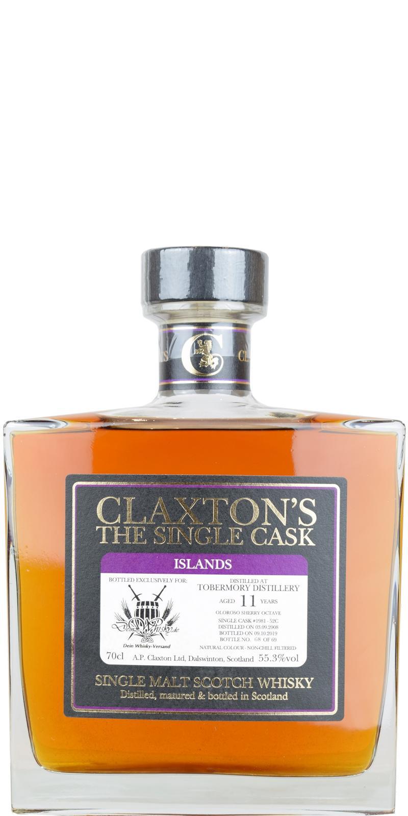 Tobermory 2008 Cl  The Single Cask