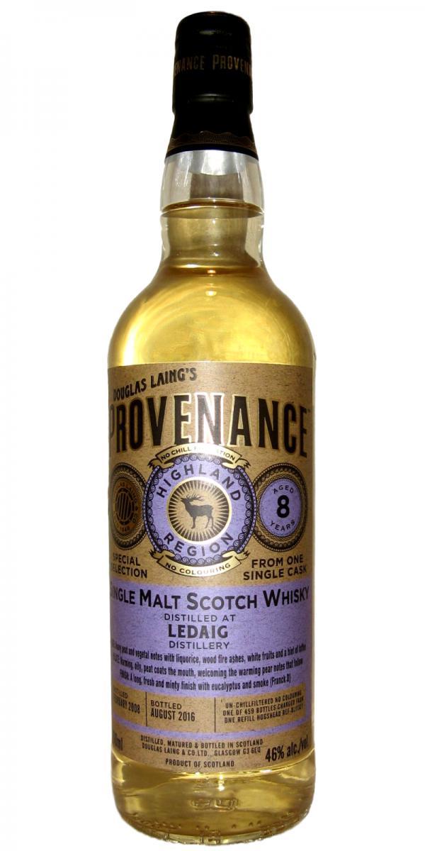 Ledaig 2008 DL  Provenance
