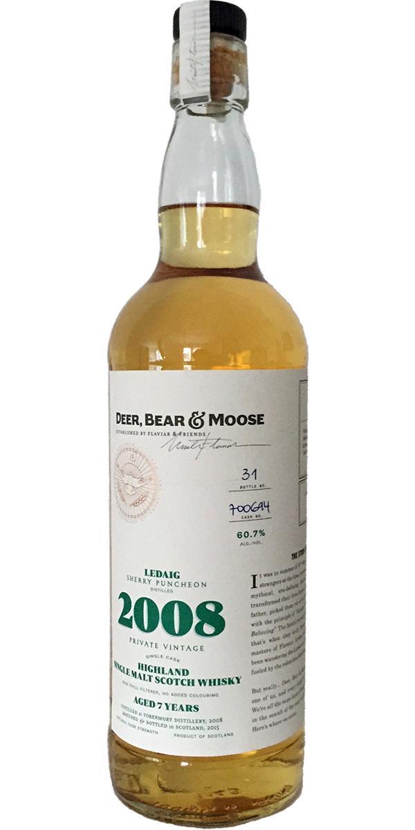 Ledaig 2008 Flvr  Deer, Bear & Moose