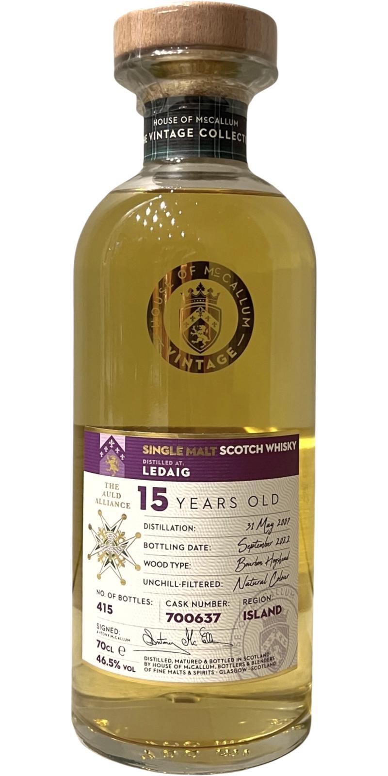 Ledaig 2007 HoMc  The Vintage Collection