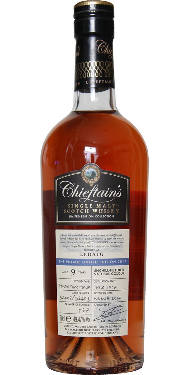 Ledaig 2007 IM  Chieftain's - The Village Limited Edition