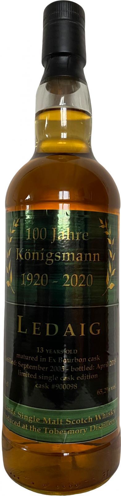 Ledaig 2005 Km  100 Jahre Königsmann 1920-2020