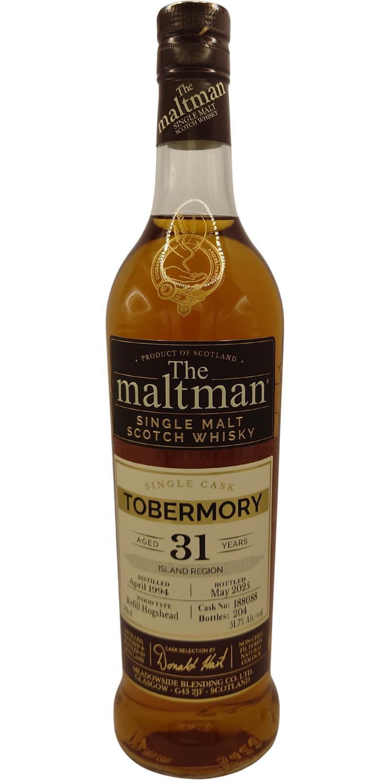 Tobermory 1994 MBl  The Maltman - Single Cask