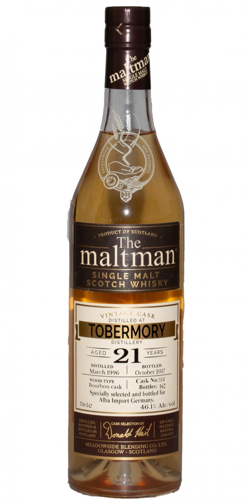 Tobermory 1996 MBl  The Maltman