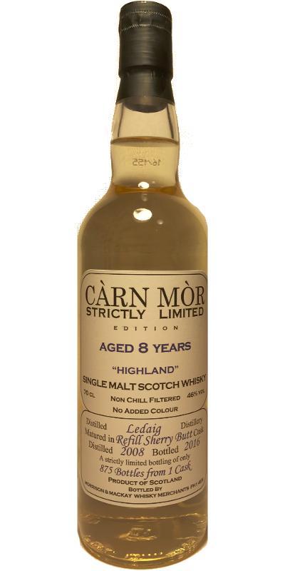Ledaig 2008 MMcK  Càrn Mòr - Strictly Limited Edition
