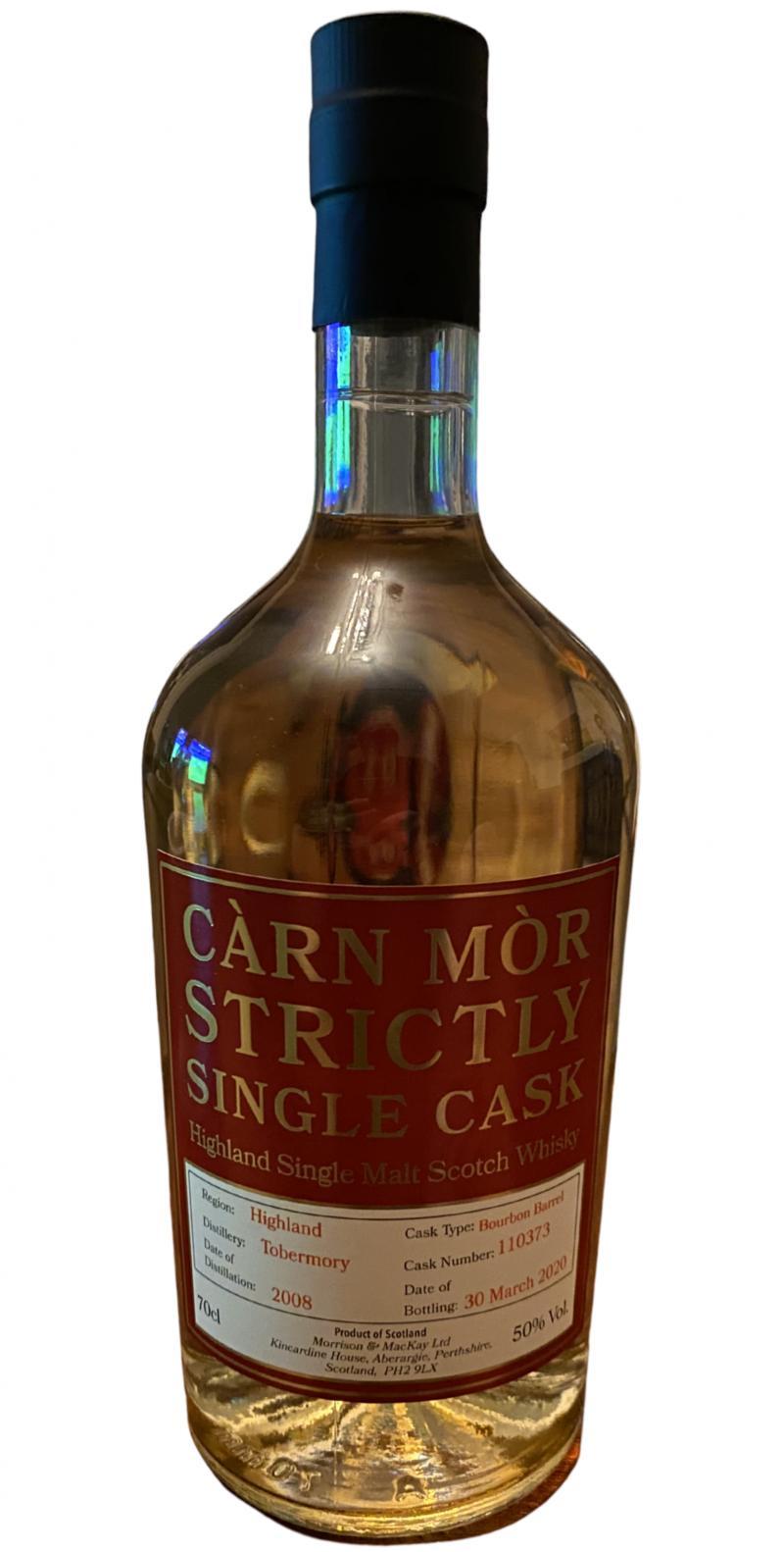 Tobermory 2008 MMck  Càrn Mòr Strictly Single Cask