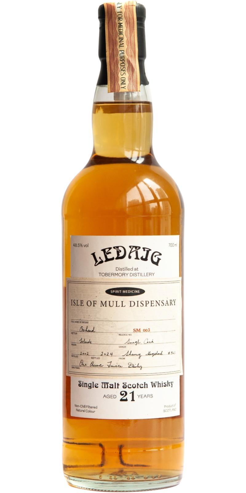 Ledaig 2002 OXH  Spirit Medicine