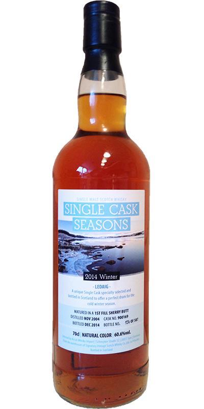 Ledaig 2004 SV  Single Cask Seasons - Winter 2014