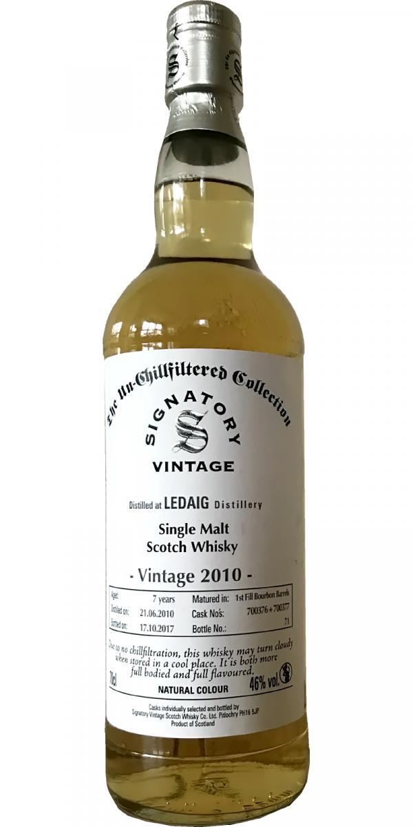 Ledaig 2010 SV  The Un-Chillfiltered Collection