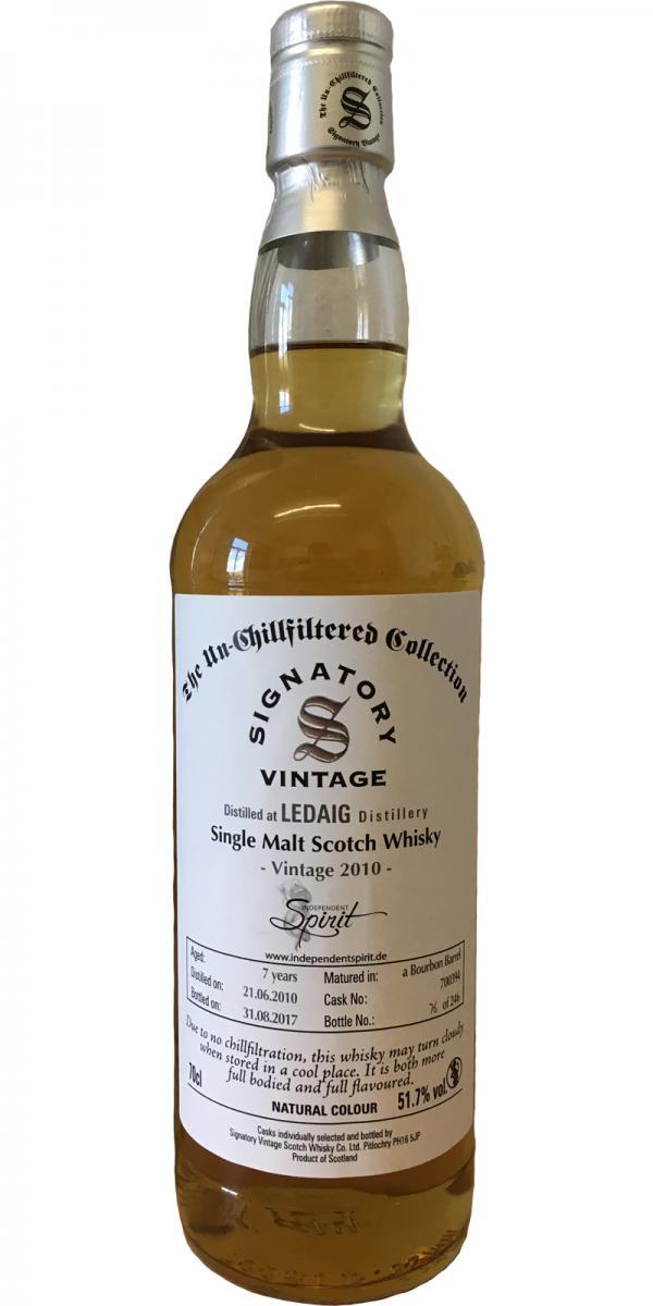 Ledaig 2010 SV  The Un-Chillfiltered Collection
