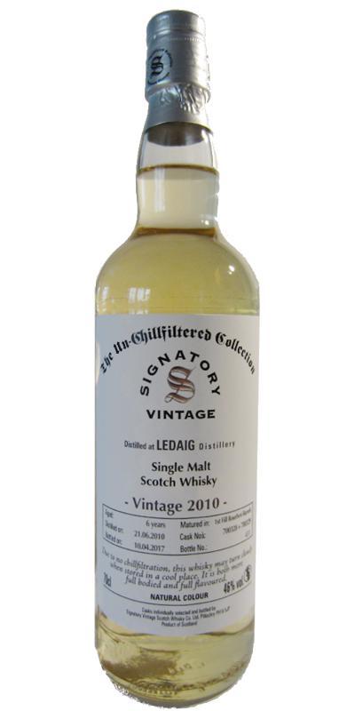 Ledaig 2010 SV  The Un-Chillfiltered Collection