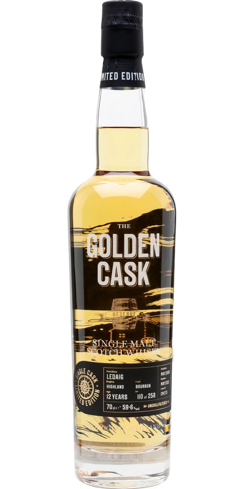 Ledaig 2009 HMcD  The Golden Cask - Reserve