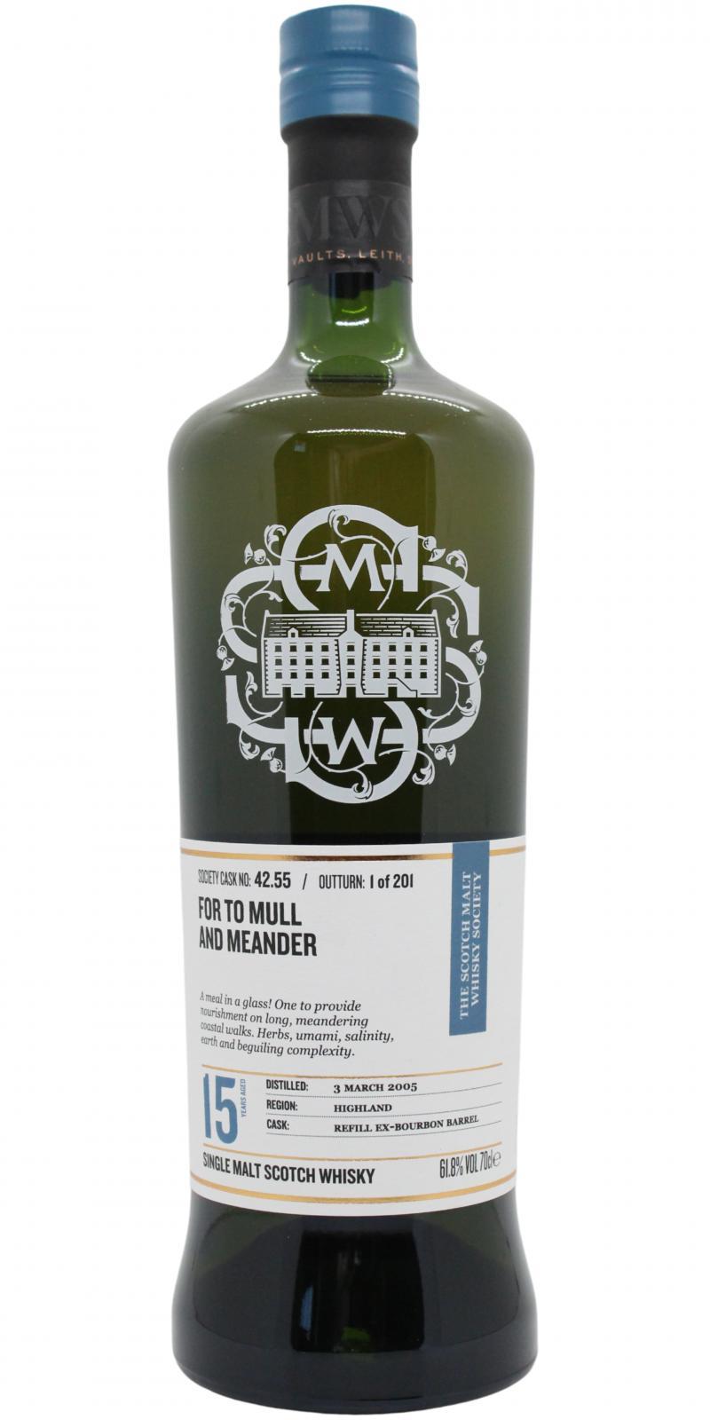 Tobermory 2005 SMWS 42.55  For to mull and meander