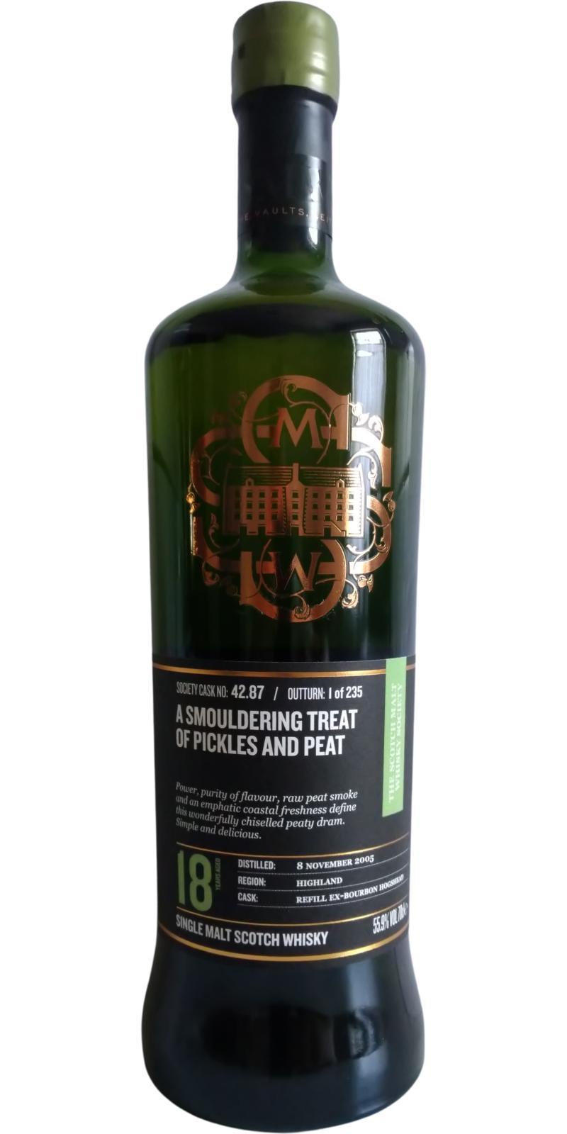 Tobermory 2005 SMWS 42.87  A smouldering treat of pickle and peat