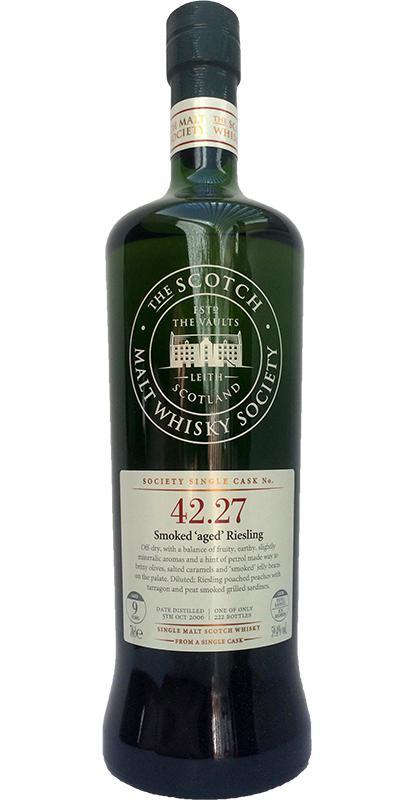 Tobermory 2006 SMWS 42.27  Smoked ‘aged’ Riesling