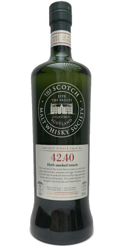 Tobermory 2007 SMWS 42.40  Herb smoked treacle