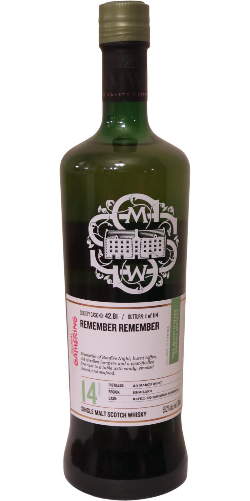 Tobermory 2007 SMWS 42.81  Remember remember
