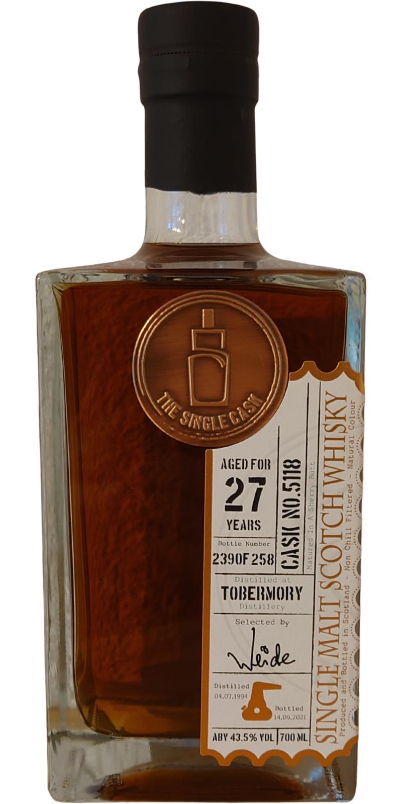 Tobermory 1994 TSCL  The Single Cask