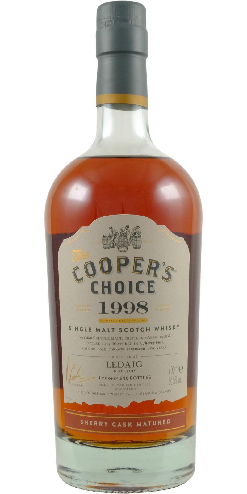 Ledaig 1998 VM  The Cooper's Choice
