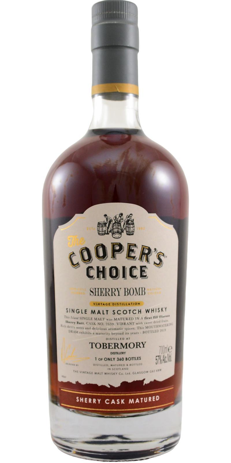 Tobermory Sherry Bomb VM  The Cooper's Choice