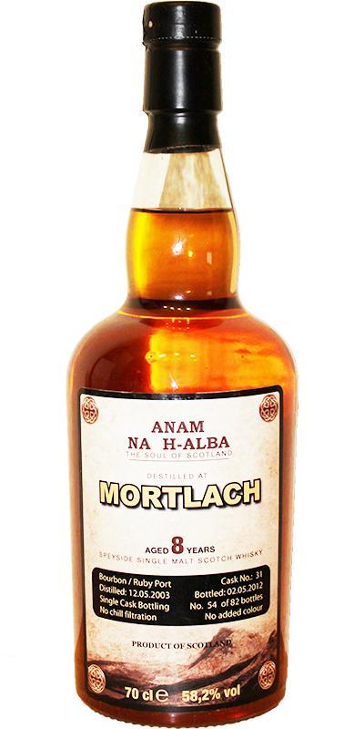 Mortlach 2003 ANHA The Soul of Scotland