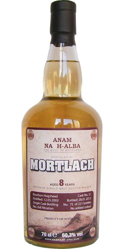 Mortlach 2003 ANHA The Soul of Scotland